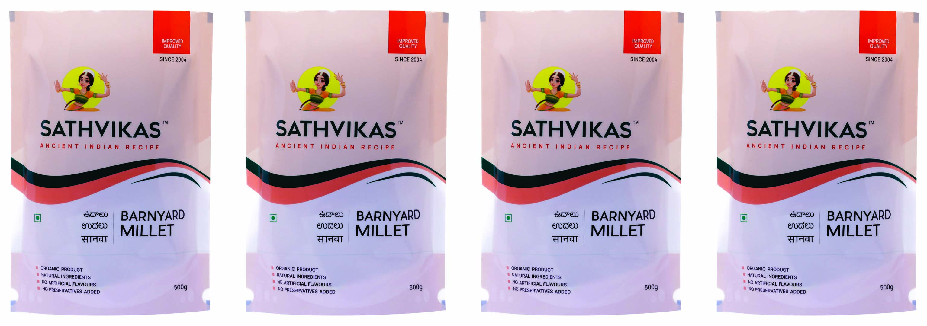 Sathvikas Udarlu / Barnyard Millet (500 grams) Pack Of 4.